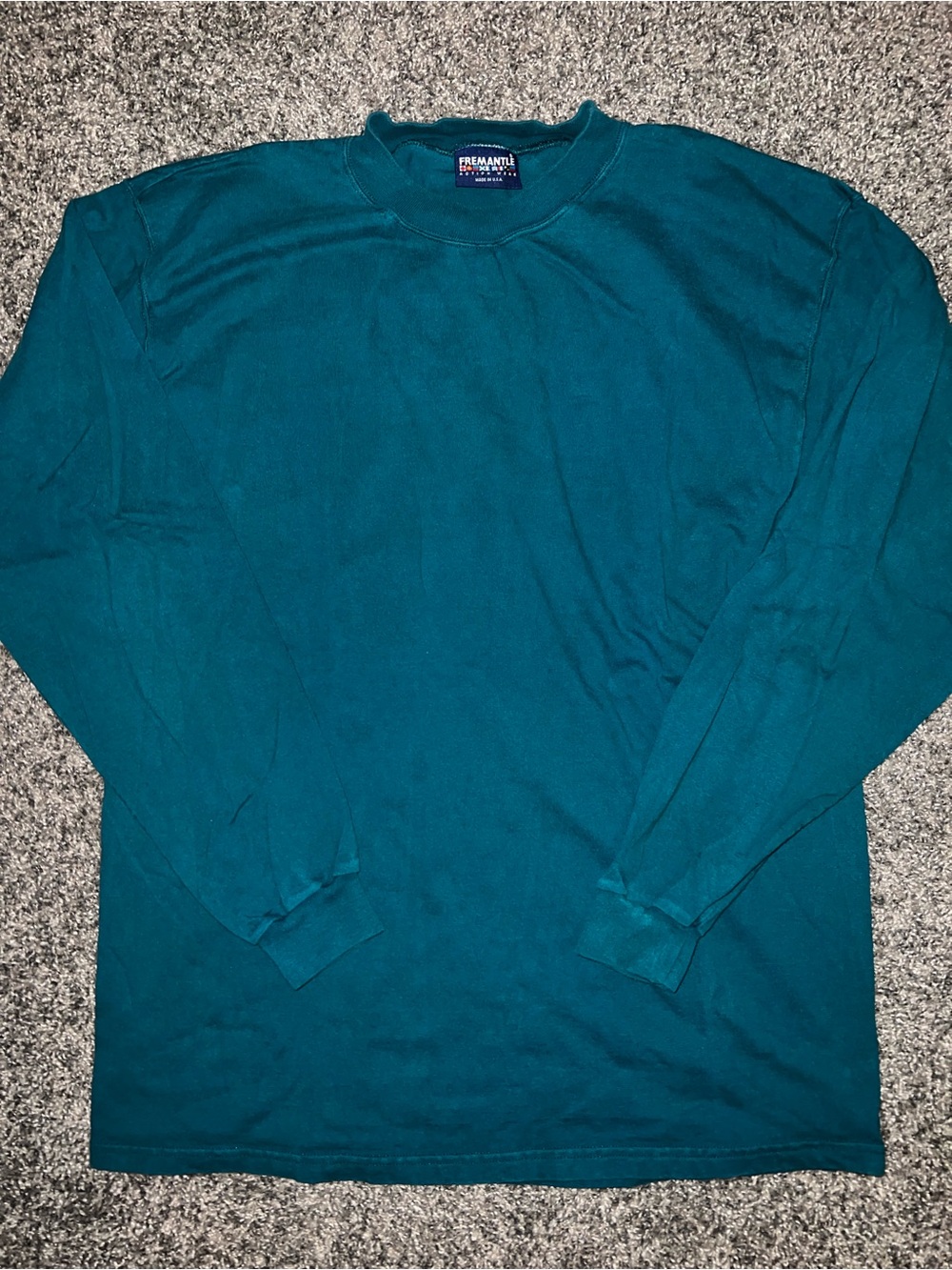 Teal Long-Sleeve Crewneck Shirt - Men